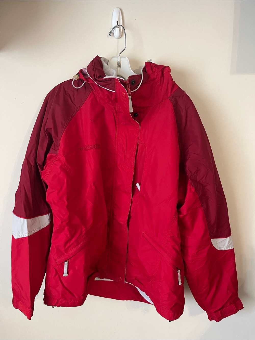 Women’s XL Red Columbia Sportswear 3-in-1 Jacket with Hood